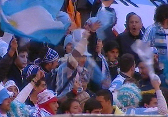 Hinchas argentino en el partido vs corea del sur